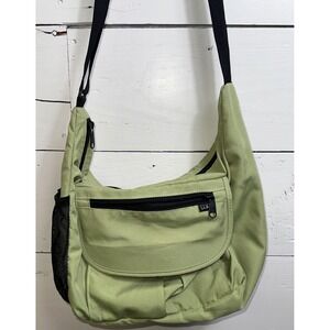 LL Bean Crossbody Messenger Bag Sage Green Ripstop OFHB6 Adjustable Strap